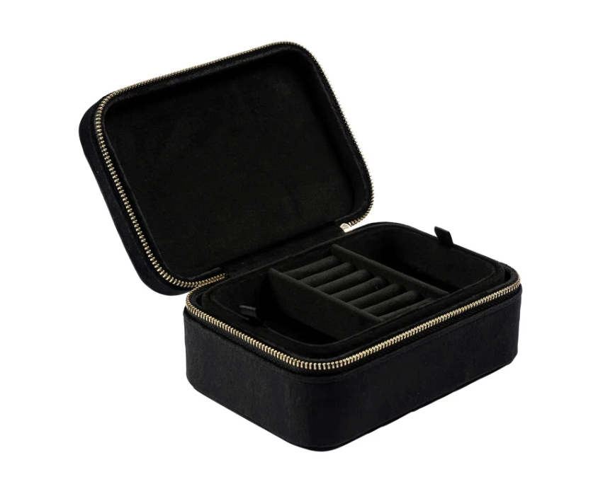 VELVET JEWELLERY BOX BLACK