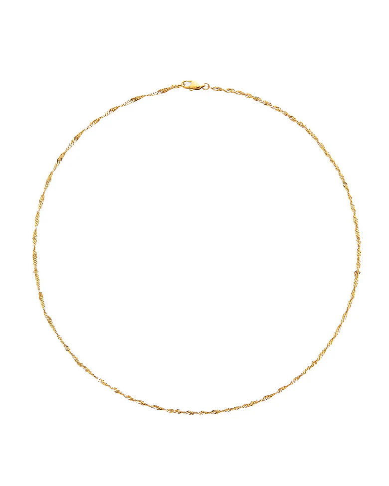 MOCKBERG TWIRL SMYKKE I GULLFARGET STÅL