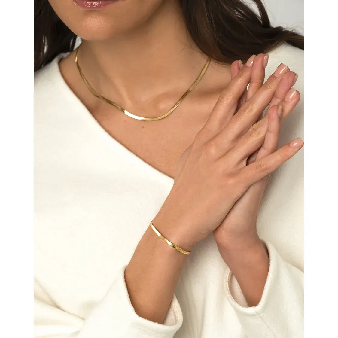 MOCKBERG THIN SNAKE GOLD NECKLACE