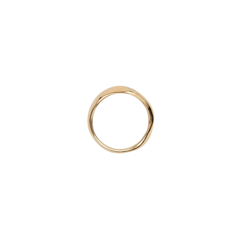 MOCKBERG WAVY BOLDED GOLD RING