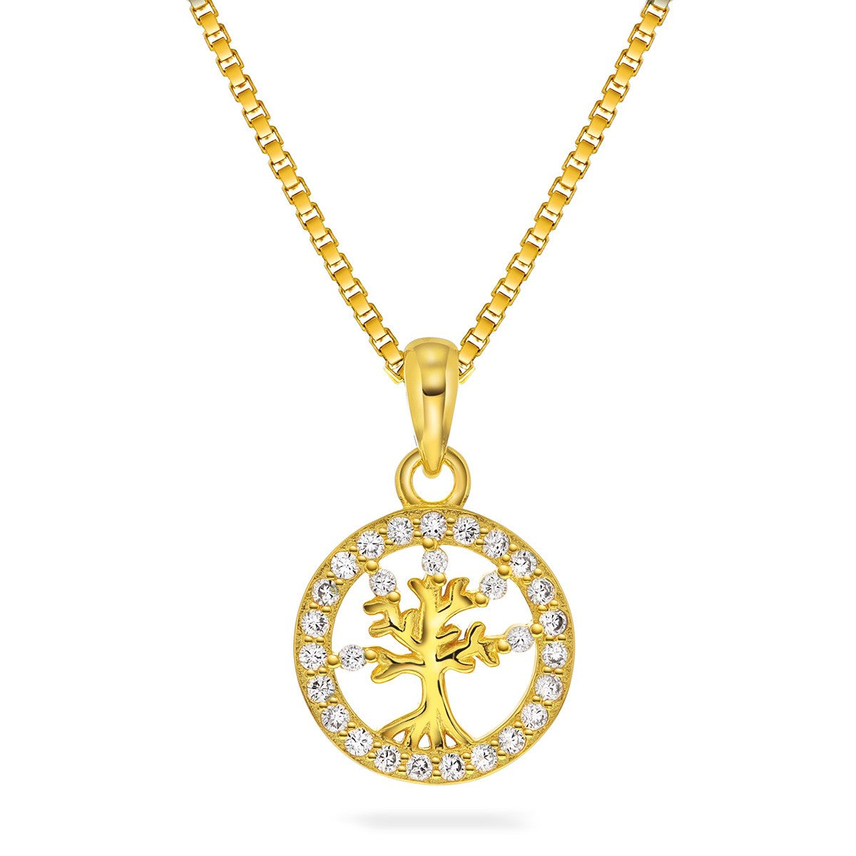 SØLV ANHENG MED ZIRKONER LIVETS TRE - ARNE NORDLIE